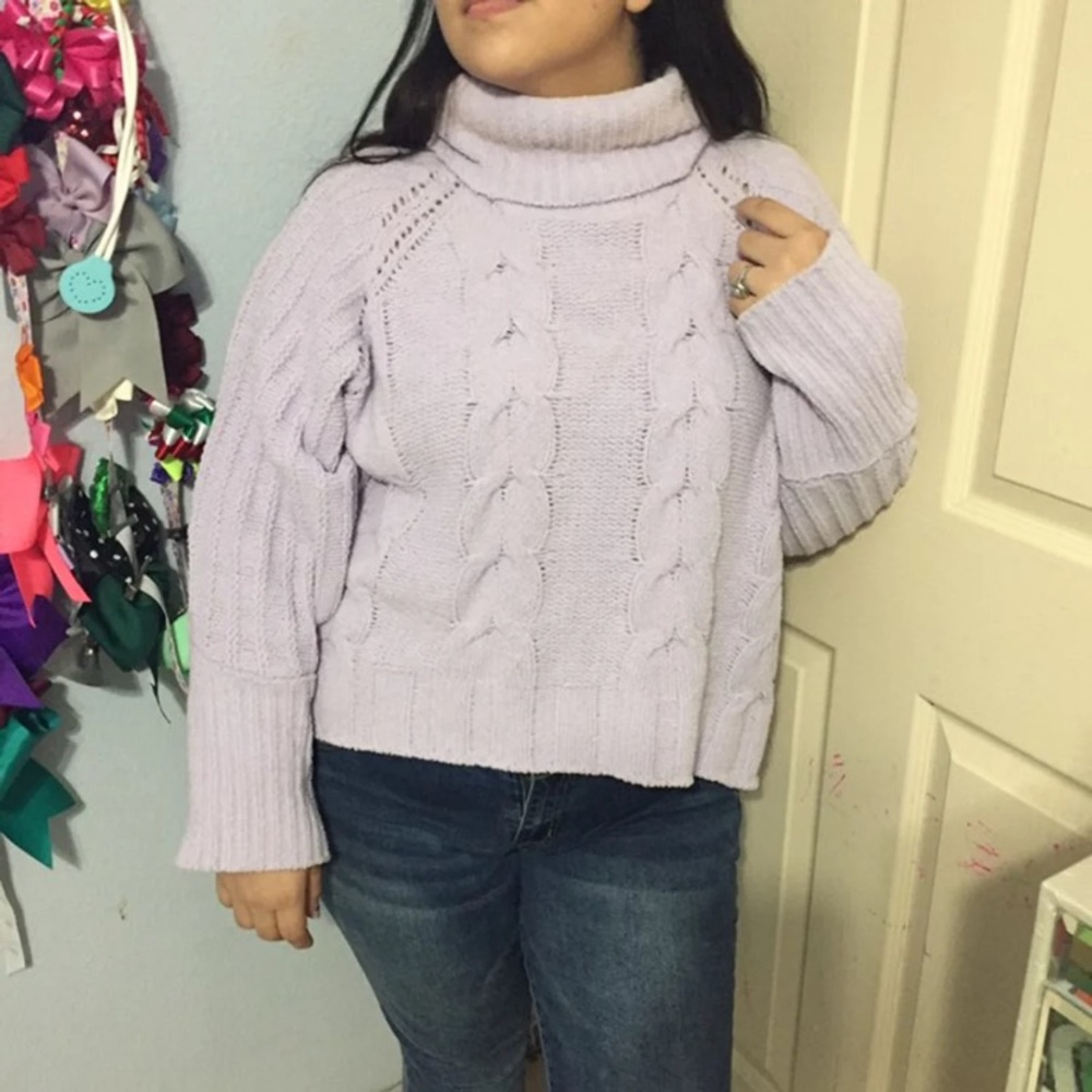 Lavender turtle neck sweater